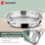 Bergner Argent Samsara Jalebi Pan Triply 28 cm – thumbnail 4
