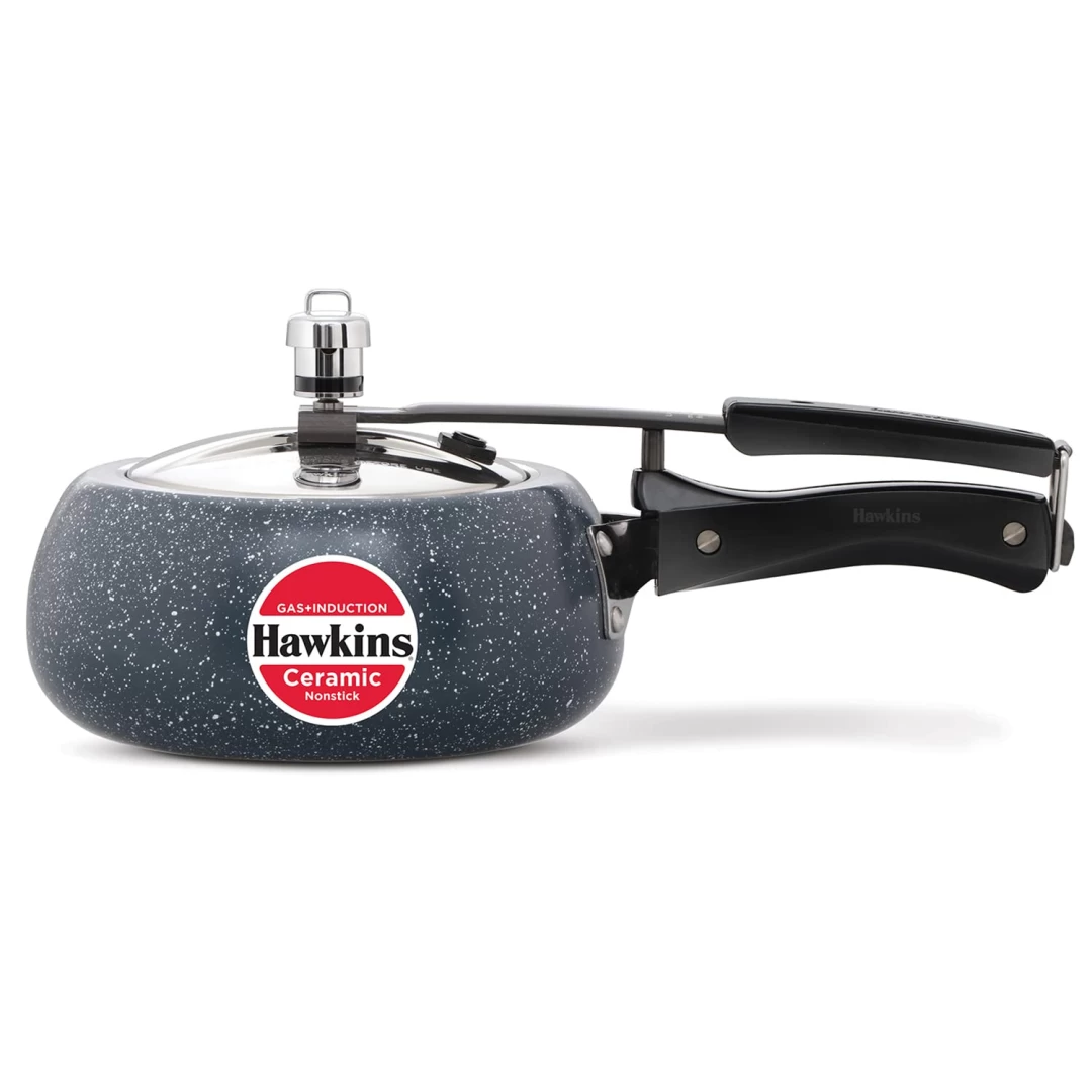 Howkins Induction Induction Compatible Hawkins Ceramic Non Stick Pressure Cooker 2 Ltr