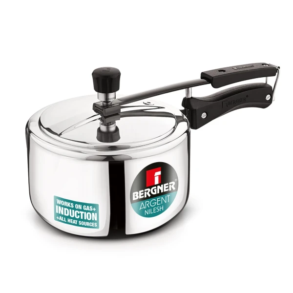 Bergner Argent Nilesh 1.5 Ltr Triply Pressure Cooker Inner Lid