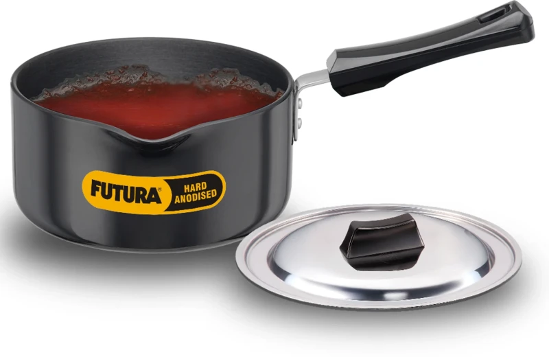 Futura Sauce Pan Hard Anodised Steel Lid 2Ltr Ind Base