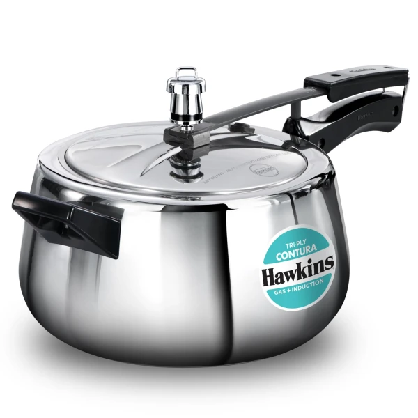 Hawkins Pressure Cooker Steel Triply Contura 5 Ltr