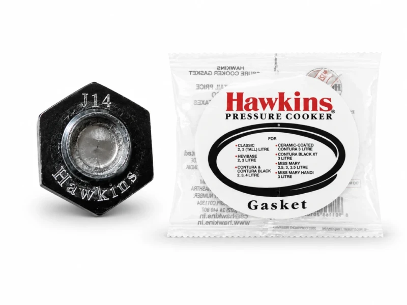 Hawkins Safety Valve & Small Gasket Combo - Genuine Pressure Cooker Parts