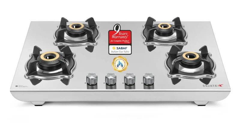 Sujata Steel Cooktop 4 BNR Robusto
