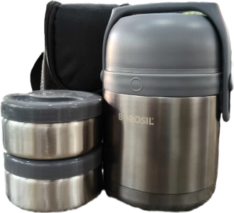 Borosil Hot n Fresh Vacuum Lunchbox 2 Boxes