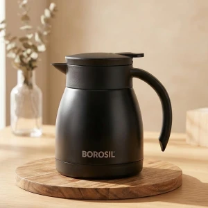 Borosil Hydra Black Vacuum Teapot 500ml