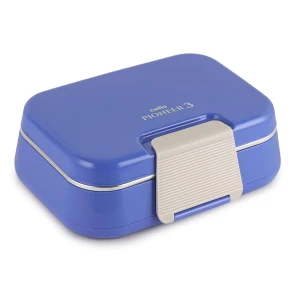 Cello Insulated Lunch Box Pioneer 3 Compartment Blue