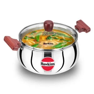Hawkins Triply Cook N Serve Handi Glass Lid 4Ltr SSH40G