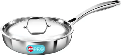Hawkins Pro Frying Pan Triply Steel 22 Cm With Steel Lid Psf22S