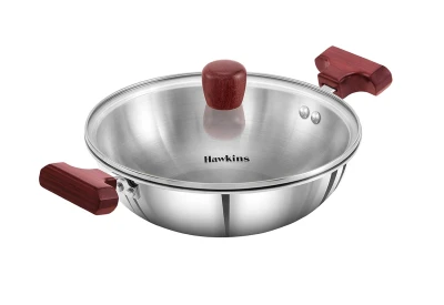 Hawkins Triply Kadhai Glass Lid 1.5Ltr SSD15G