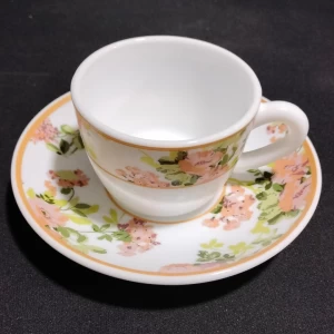 Larah Borosil Cup & Saucer Set-12 Amora