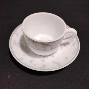 Larah Borosil Cup & Saucer Set-12 Grandeur