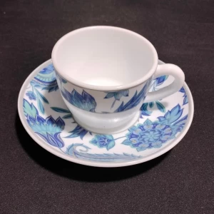 Larah Borosil Cup & Saucer Set-12 New Iris