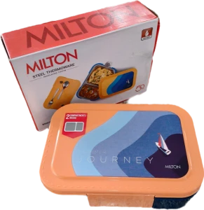 Milton Bento Bravo Tiffin 2 Compartments Blue & Orange