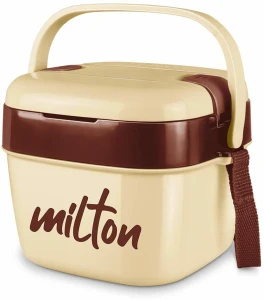 Milton Cubic Small Tiffin  Brown & Cream