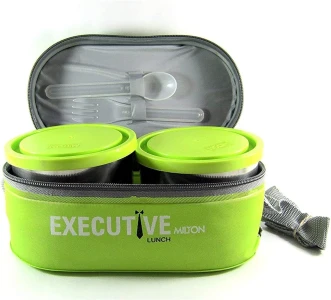 Milton Executive Lunch Box 3 Containers Green Cover