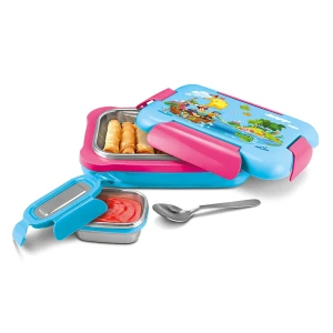 Milton Insulated Tiffin More Meal Small Blue Pink