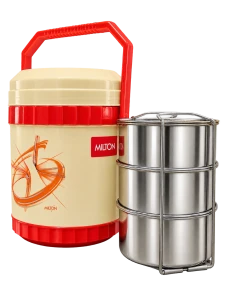 Milton Mariner Insulated Lunchbox 3 Box Cream Red