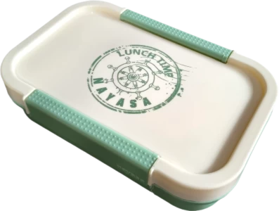 NAYASA School Tiffin AUTO BIG Bento 3 Box Green