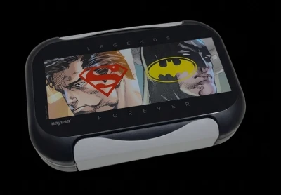 NAYASA Stainless Steel Insulated Curve Big Justice League Black