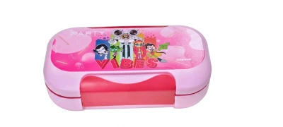 NAYASA Stainless Steel Insulated Lunch Box Curve Small Teen Titans Go Pink Vibes