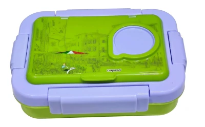 NAYASA Stainless Steel Insulated Lunch Box Rainbow Light Green