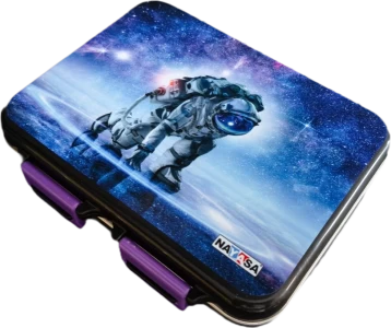 NAYASA VITAMAX Bento 2 Small Steel Tiffin Astronaut