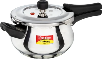 Prestige Deluxe Alpha Svachh 3 Ltr Handi Steel Pressure Cooker