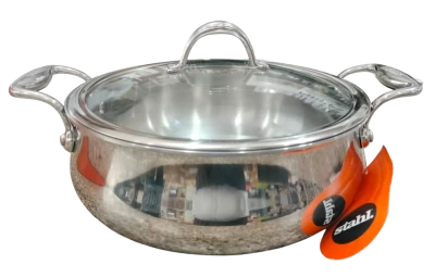 Stahl Biryani Handi Stainless Steel Triply 24 cm