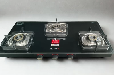 Sujata Classic Glass Cooktop 3 BNR Gas Stove