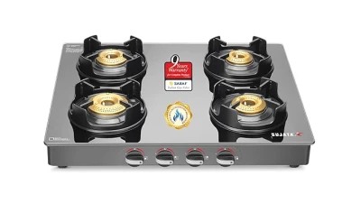 Sujata Gas Stove Deluxe 4 Burner Auto Ignition