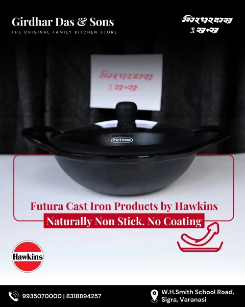 Hawkins Cast Iron Fry Pan with Glass Lid